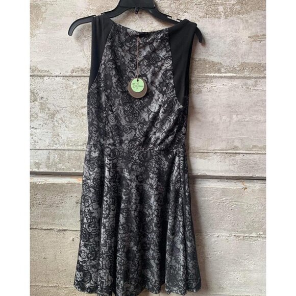 42. Eva Franco Black Lace Sleeveless Mini Dress - Picture 3 of 3